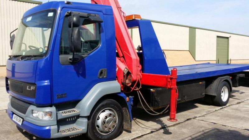 DAF LF55-180 Slide'n'Tilt Recovery Truck with Crane - Govsales of ex military vehicles for sale, mod surplus